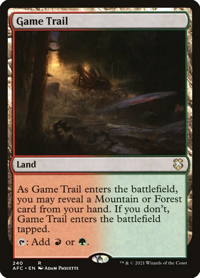 2021 Forgotten Realms Commander Game Trail #240 rare card image