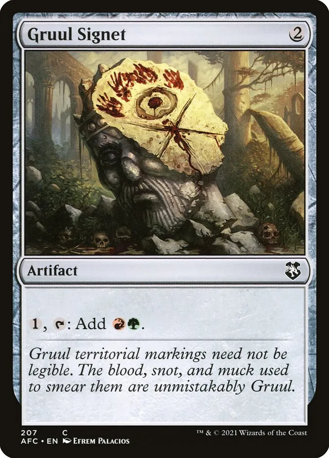2021 Forgotten Realms Commander Gruul Signet #207 common card image