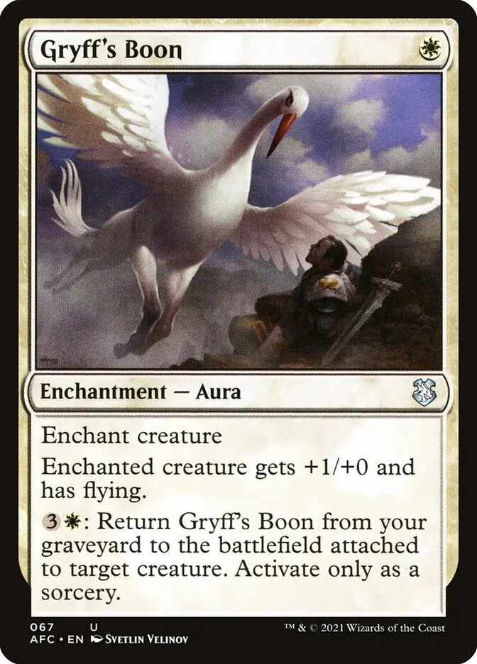 2021 Forgotten Realms Commander Gryff's Boon #67 uncommon card image