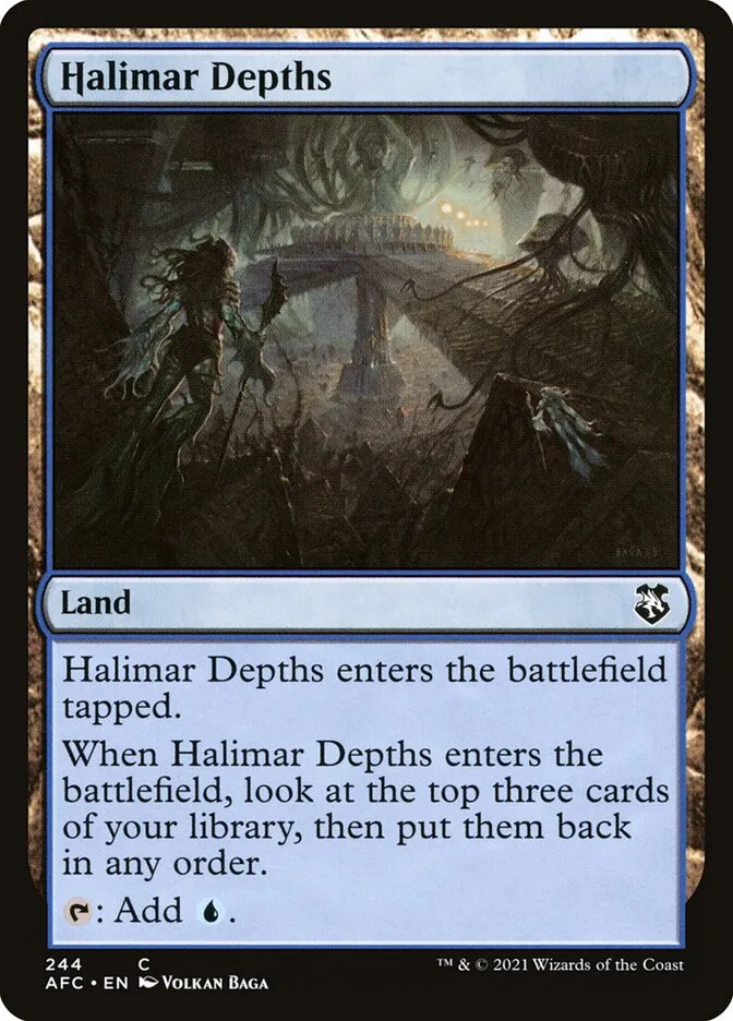 2021 Forgotten Realms Commander Halimar Depths common #244 common card image