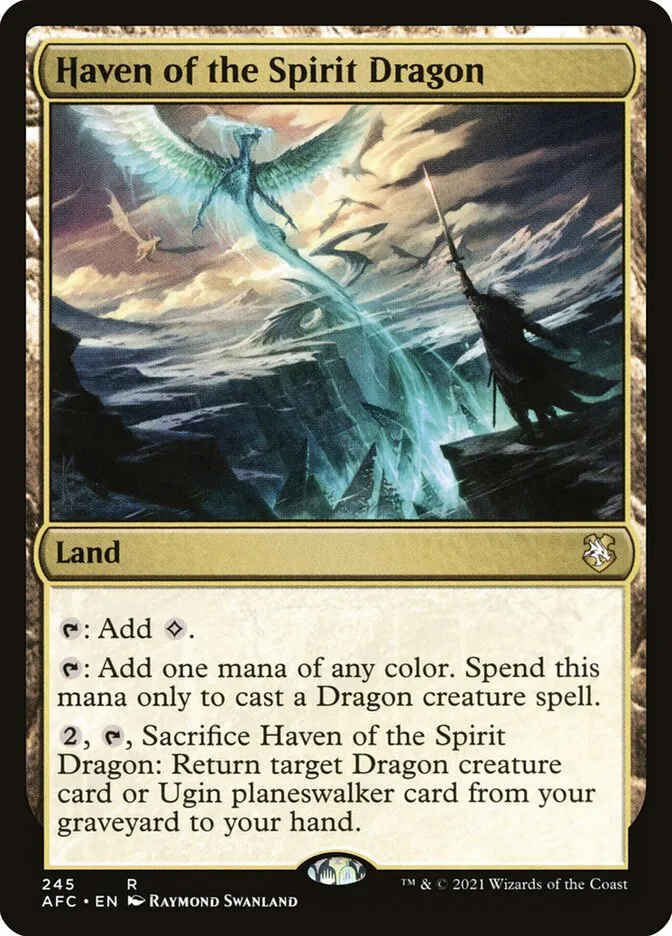 2021 Forgotten Realms Commander Haven of the Spirit Dragon #245 rare card image