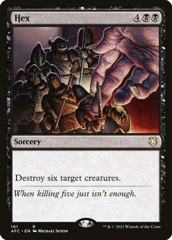 2021 Forgotten Realms Commander Hex rare #101 rare card image