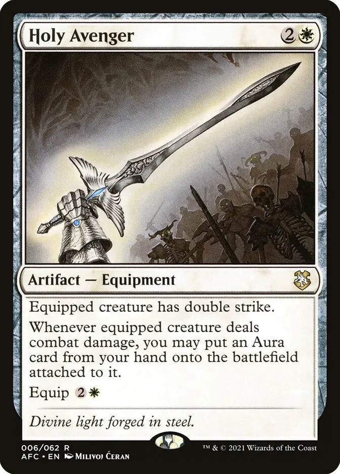 2021 Forgotten Realms Commander Holy Avenger #6 rare card image