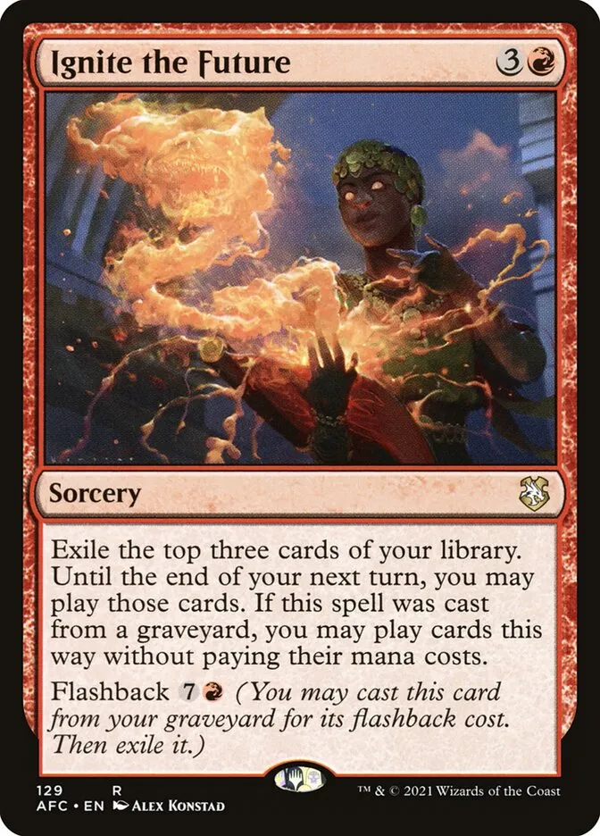 2021 Forgotten Realms Commander Ignite the Future #129 rare card image