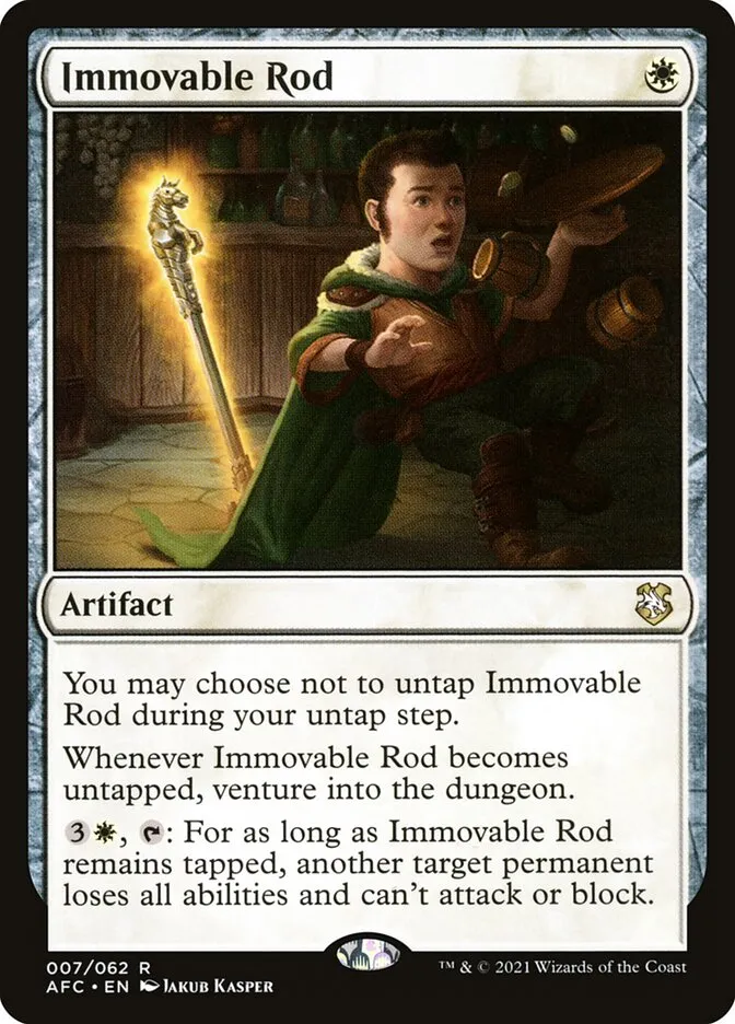 2021 Forgotten Realms Commander Immovable Rod rare #7 rare card image