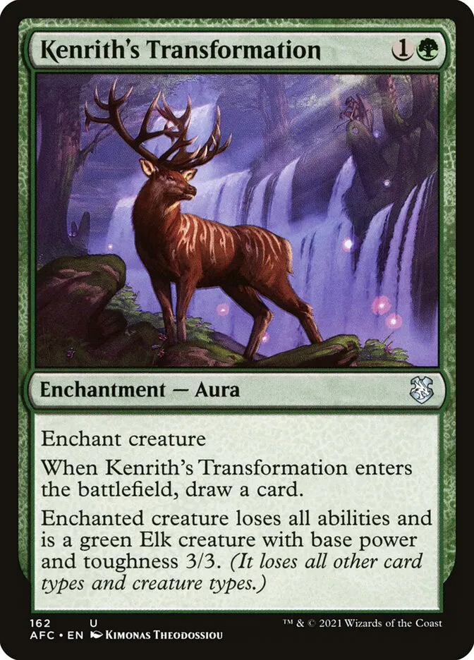 2021 Forgotten Realms Commander Kenrith's Transformation #162 uncommon card image