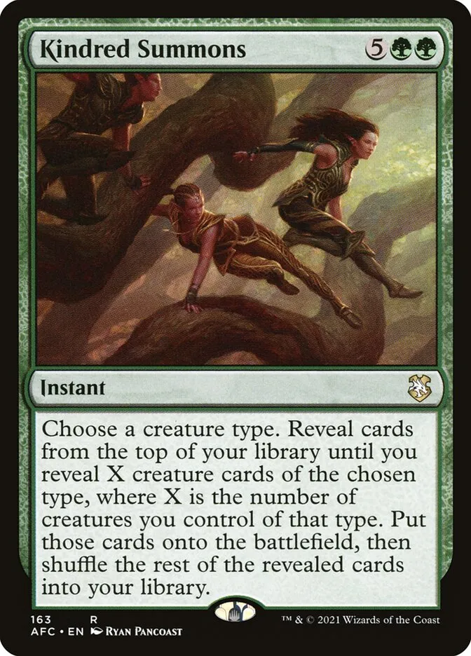 2021 Forgotten Realms Commander Kindred Summons #163 rare card image
