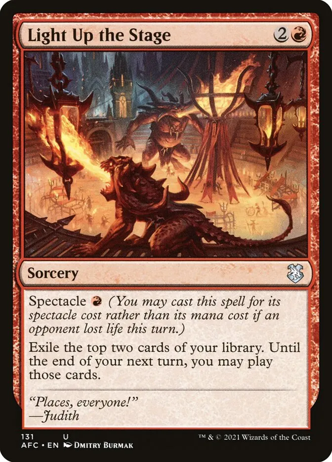 2021 Forgotten Realms Commander Light Up the Stage #131 uncommon card image