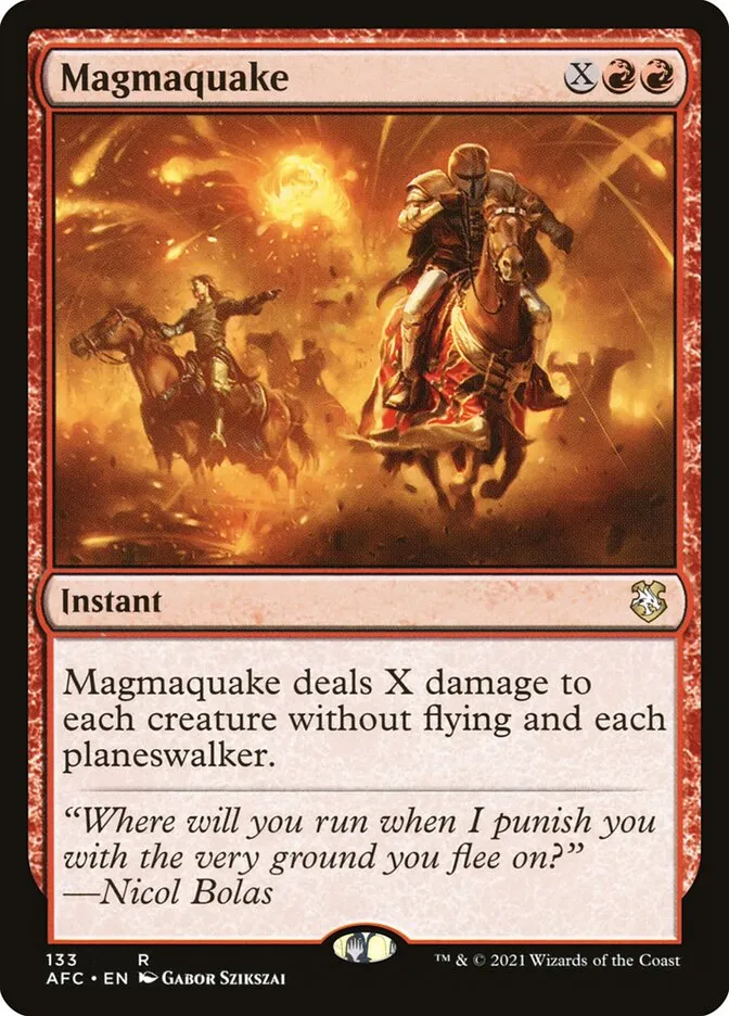 2021 Forgotten Realms Commander Magmaquake #133 rare card image