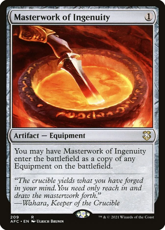2021 Forgotten Realms Commander Masterwork of Ingenuity #209 rare card image
