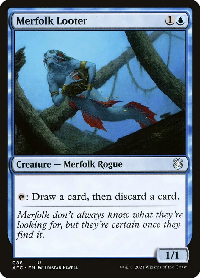 2021 Forgotten Realms Commander Merfolk Looter #86 uncommon card image