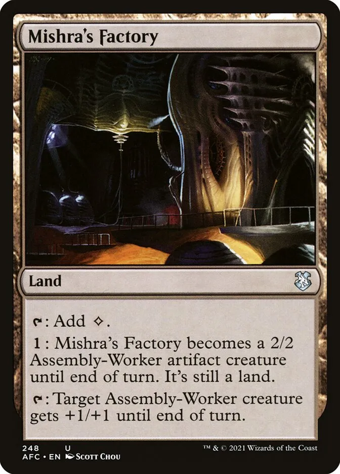 2021 Forgotten Realms Commander Mishra's Factory #248 uncommon card image