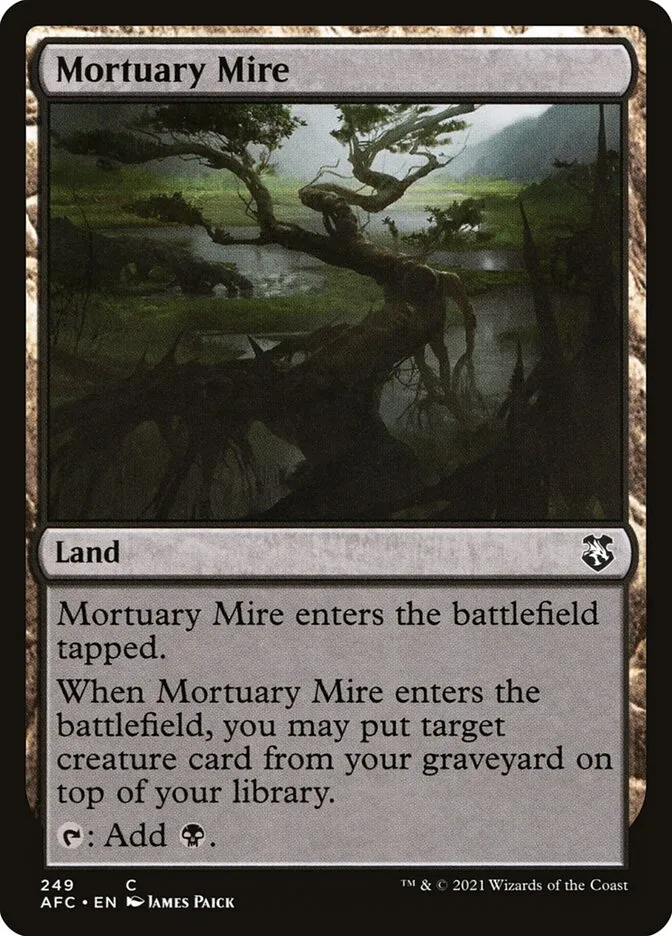 2021 Forgotten Realms Commander Mortuary Mire common #249 common card image
