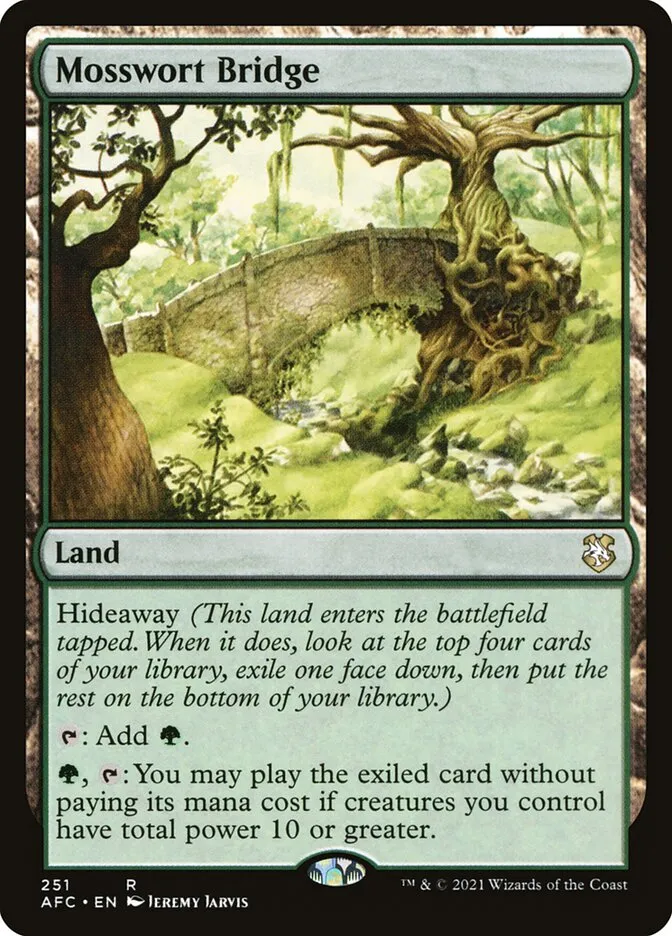 2021 Forgotten Realms Commander Mosswort Bridge #251 rare card image