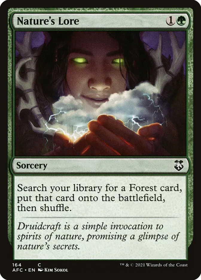 2021 Forgotten Realms Commander Nature's Lore common #164 common card image