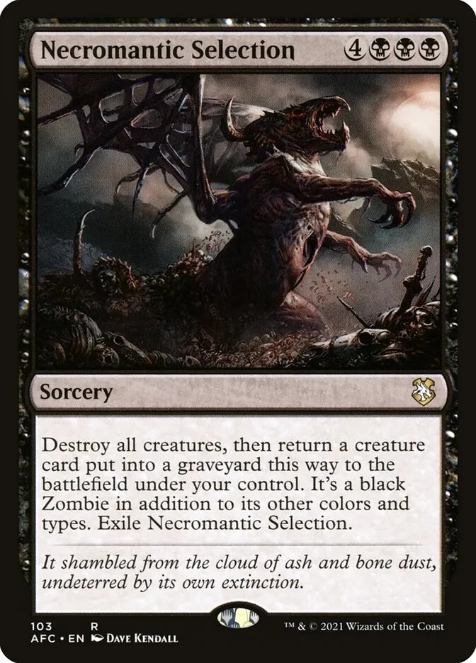 2021 Forgotten Realms Commander Necromantic Selection rare #103 rare card image