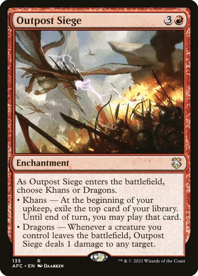 2021 Forgotten Realms Commander Outpost Siege #135 rare card image