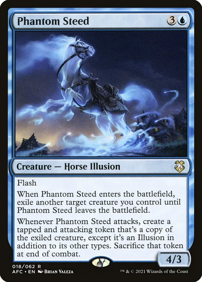 2021 Forgotten Realms Commander Phantom Steed #18 rare card image