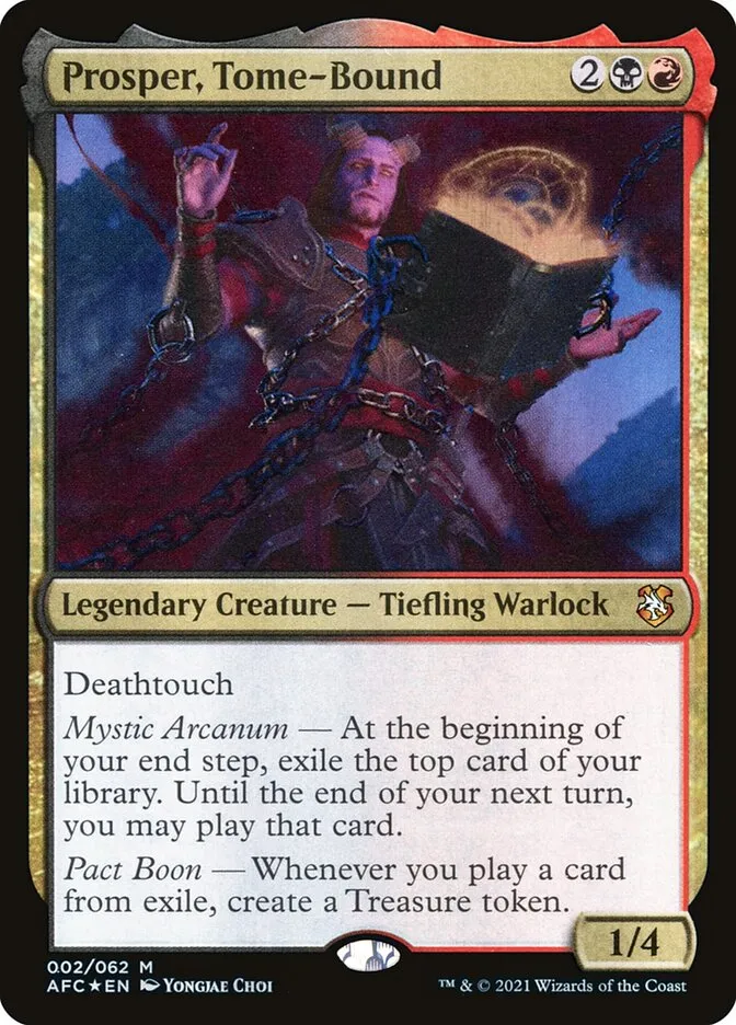 2021 Forgotten Realms Commander Prosper, Tome-Bound mythic #2 mythic card image