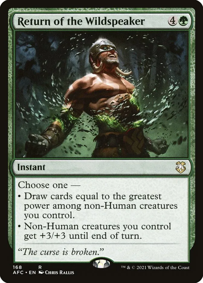 2021 Forgotten Realms Commander Return of the Wildspeaker #168 rare card image