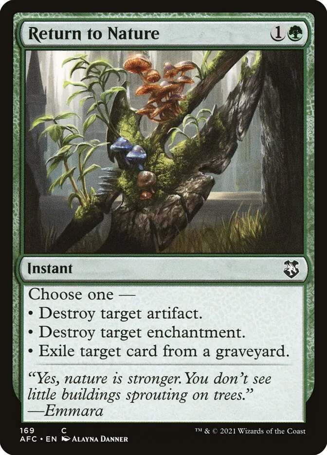 2021 Forgotten Realms Commander Return to Nature common #169 common card image