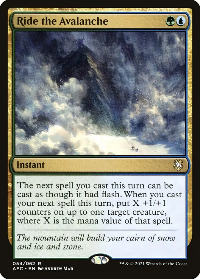 2021 Forgotten Realms Commander Ride the Avalanche #54 rare card image