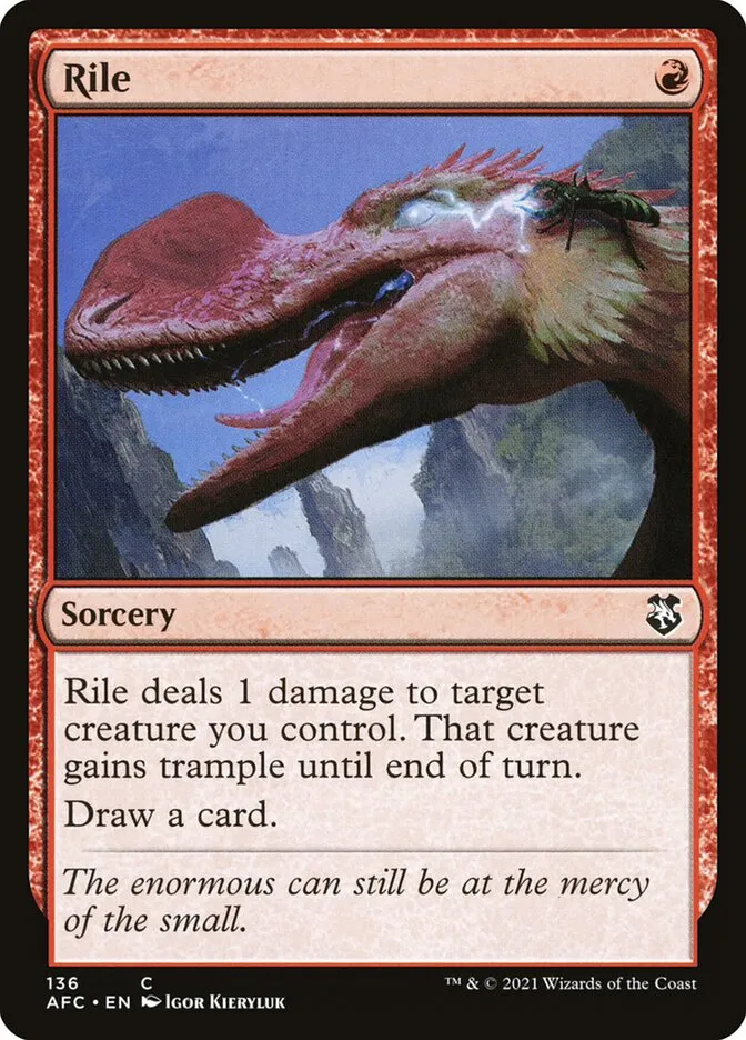 2021 Forgotten Realms Commander Rile common #136 common card image