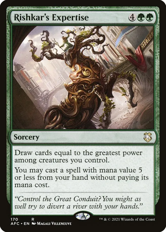 2021 Forgotten Realms Commander Rishkar's Expertise #170 rare card image