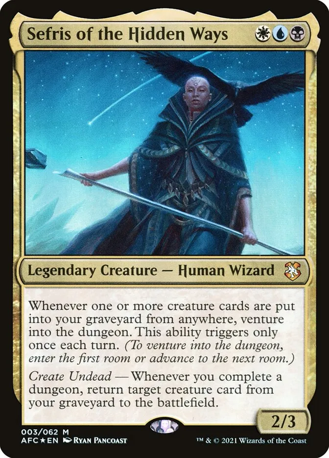 2021 Forgotten Realms Commander Sefris of the Hidden Ways #3 mythic card image