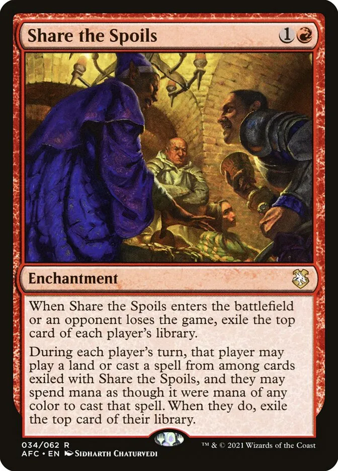2021 Forgotten Realms Commander Share the Spoils #34 rare card image