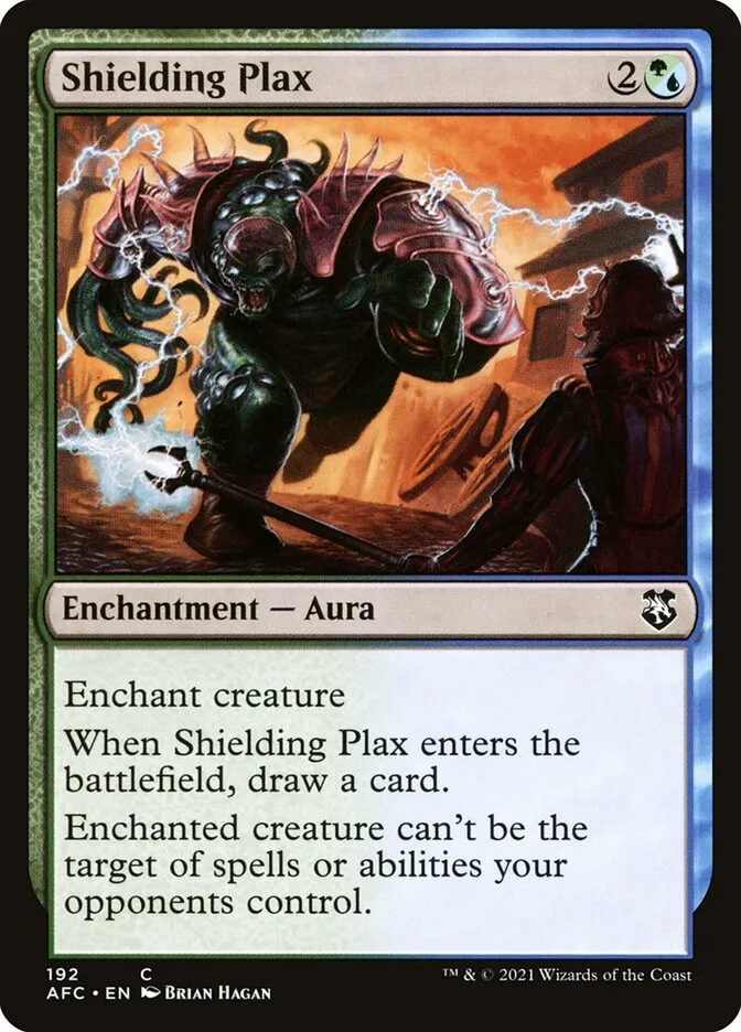 2021 Forgotten Realms Commander Shielding Plax common #192 common card image