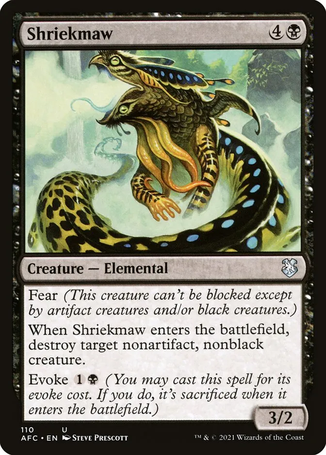 2021 Forgotten Realms Commander Shriekmaw #110 uncommon card image