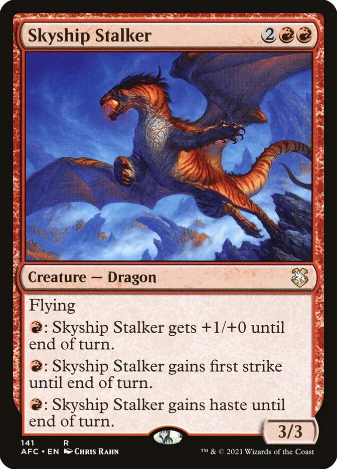2021 Forgotten Realms Commander Skyship Stalker #141 rare card image