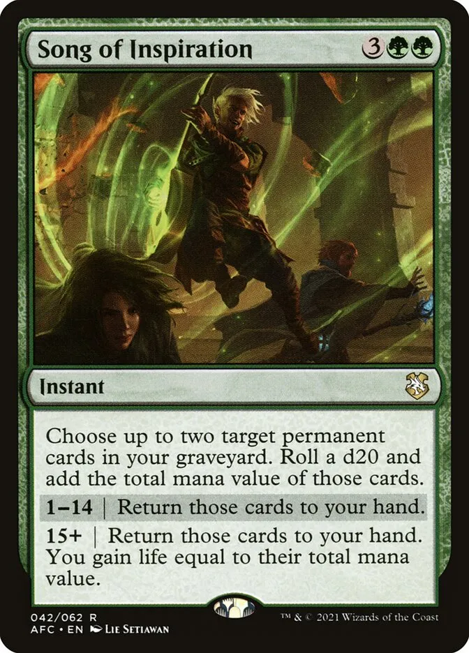 2021 Forgotten Realms Commander Song of Inspiration #42 rare card image