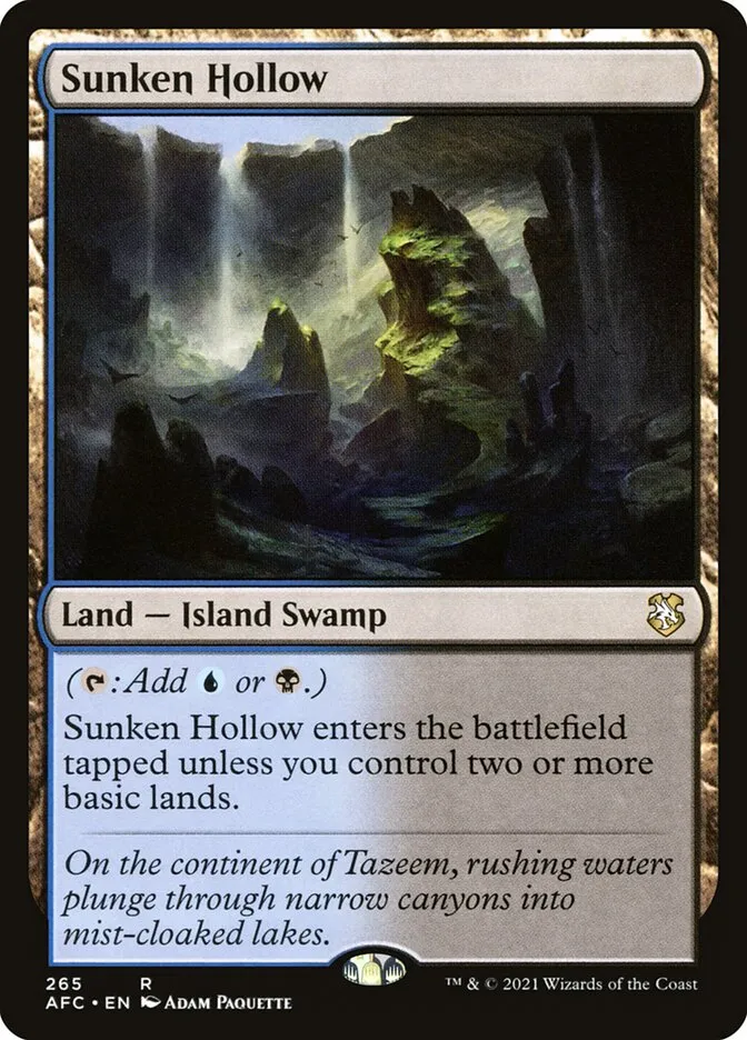 2021 Forgotten Realms Commander Sunken Hollow #265 rare card image