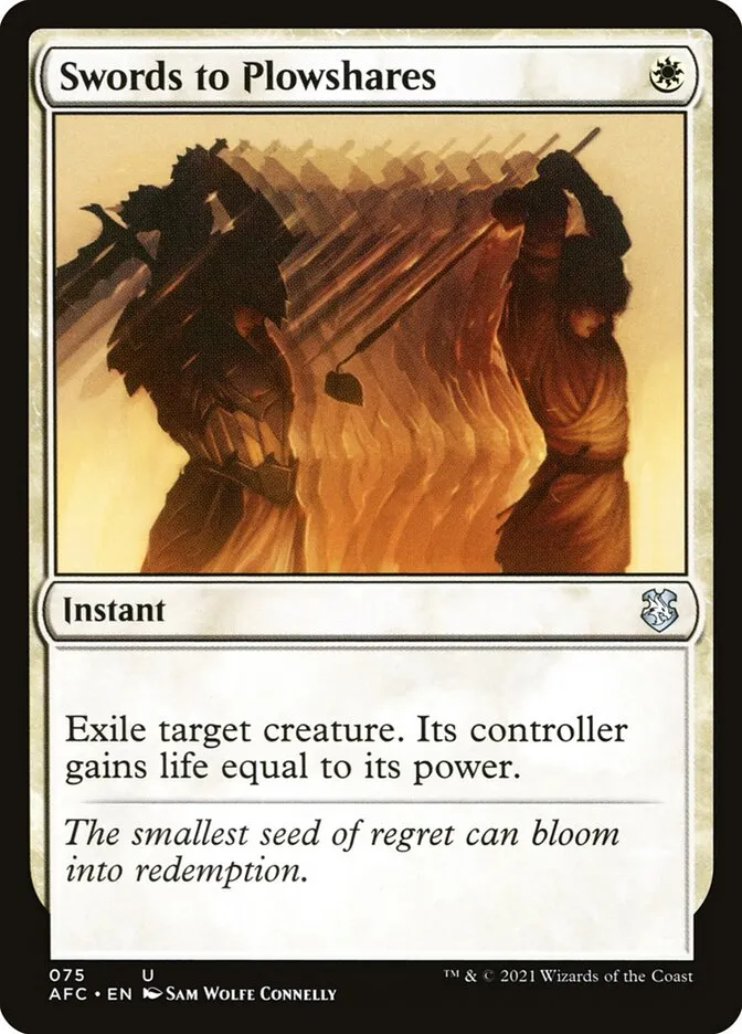 2021 Forgotten Realms Commander Swords to Plowshares #75 uncommon card image