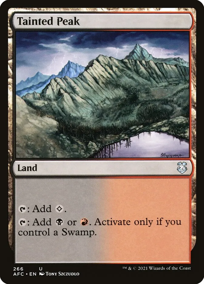 2021 Forgotten Realms Commander Tainted Peak uncommon #266 uncommon card image
