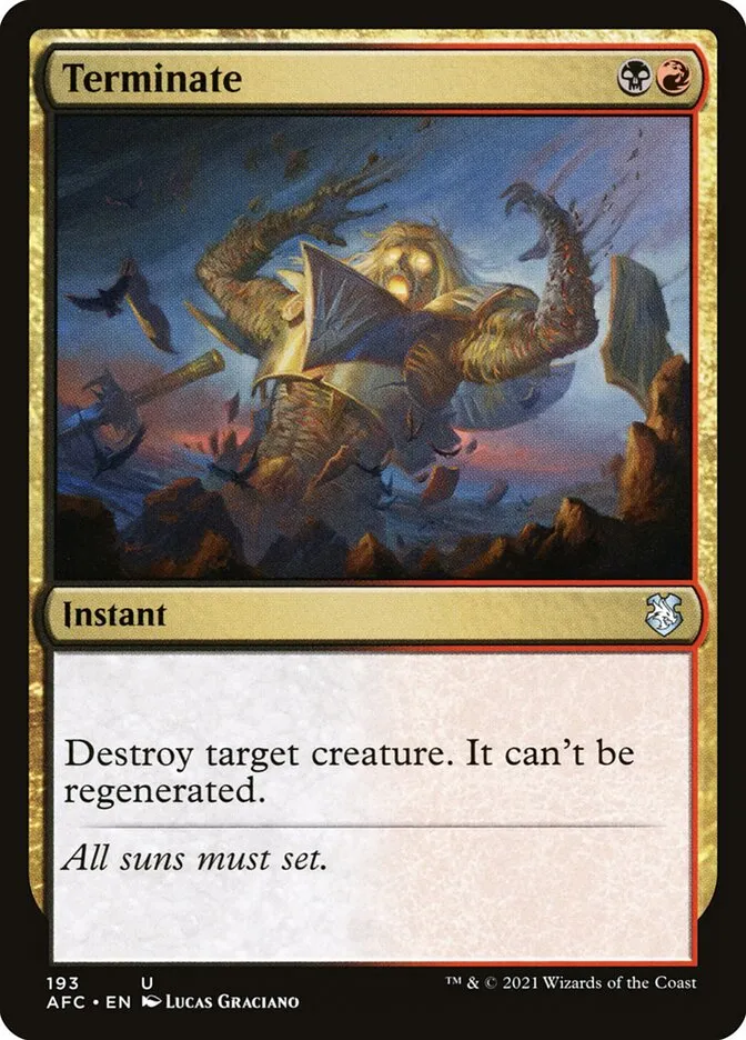2021 Forgotten Realms Commander Terminate uncommon #193 uncommon card image