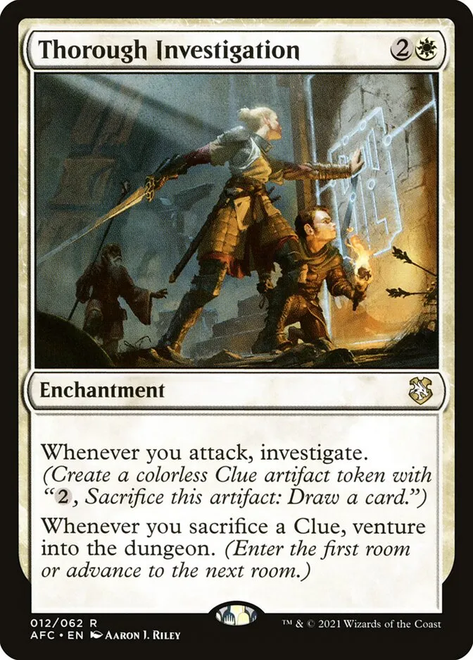 2021 Forgotten Realms Commander Thorough Investigation #12 rare card image