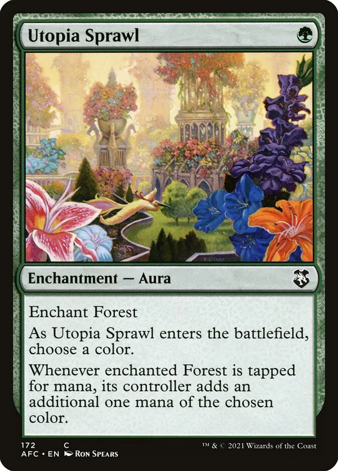2021 Forgotten Realms Commander Utopia Sprawl common #172 common card image