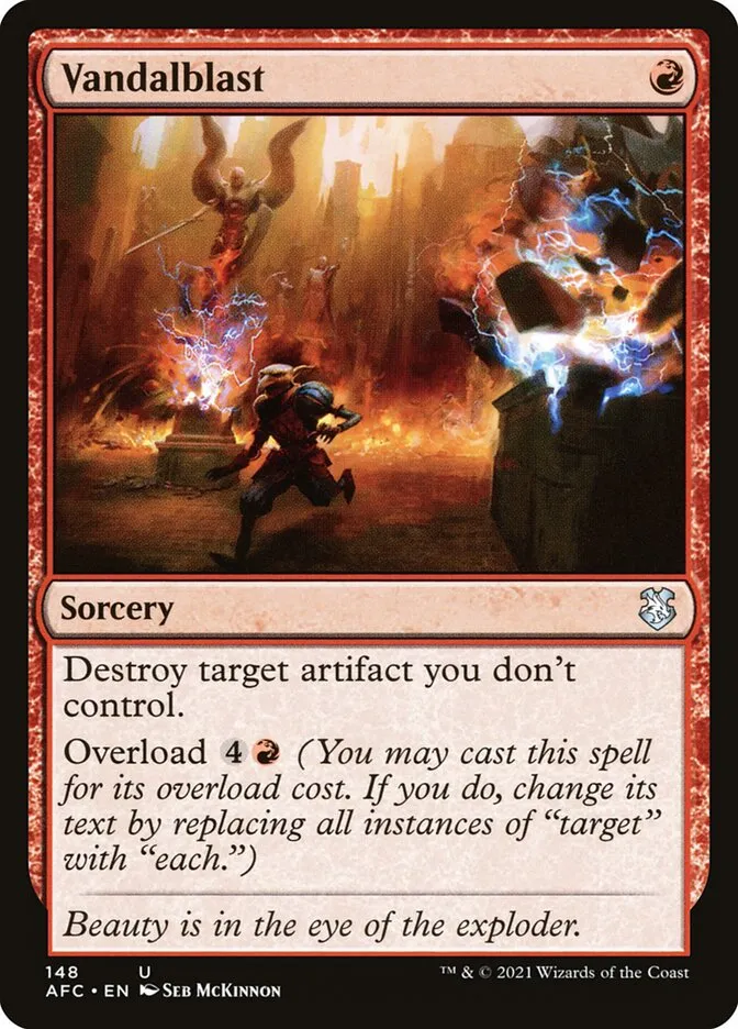 2021 Forgotten Realms Commander Vandalblast uncommon #148 uncommon card image