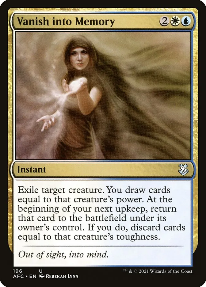 2021 Forgotten Realms Commander Vanish into Memory uncommon #196 uncommon card image