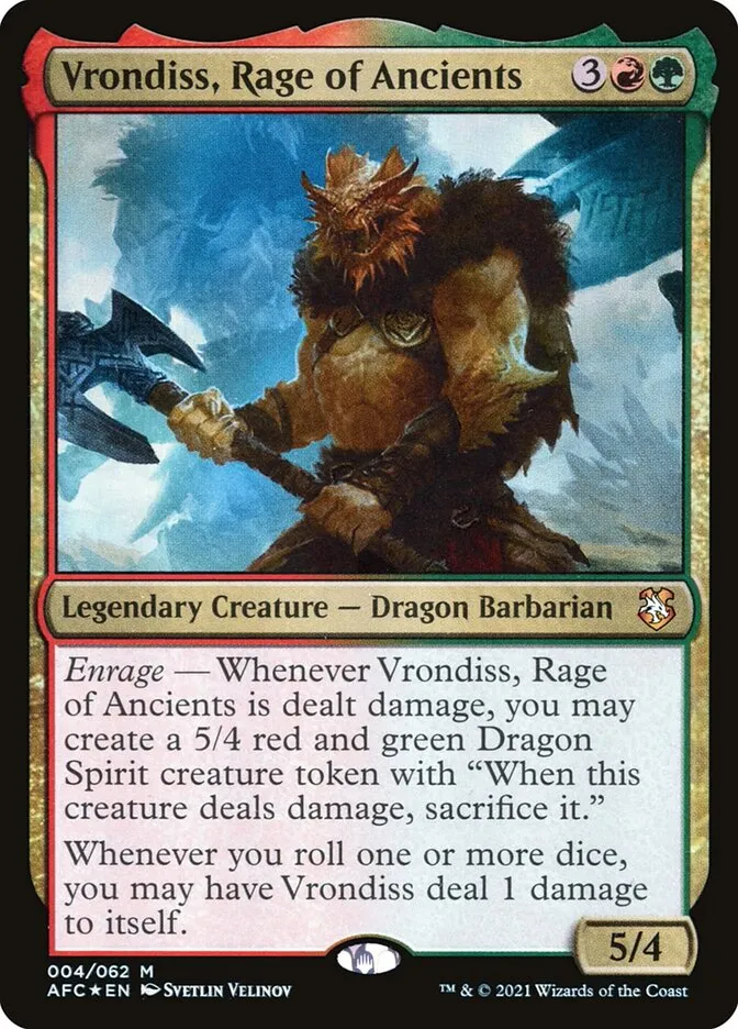 2021 Forgotten Realms Commander Vrondiss, Rage of Ancients #4 mythic card image