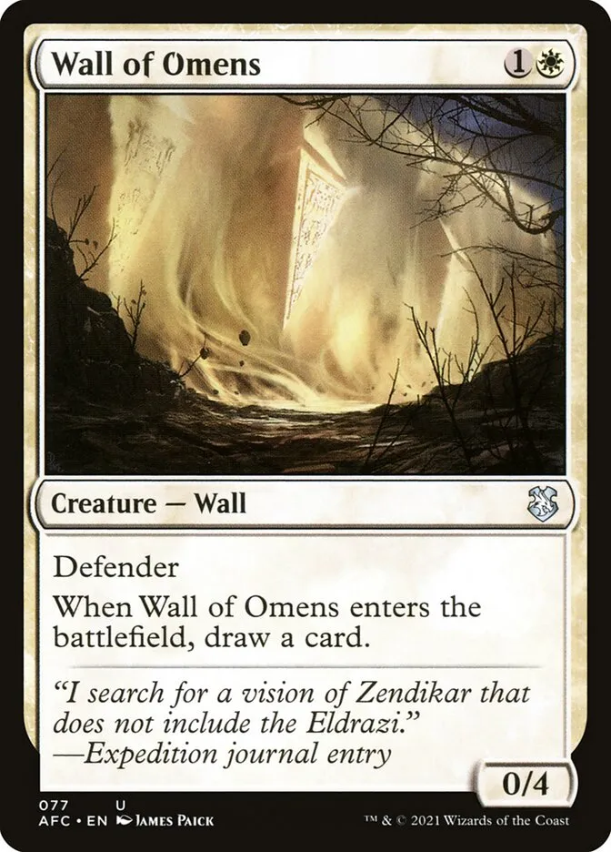 2021 Forgotten Realms Commander Wall of Omens #77 uncommon card image