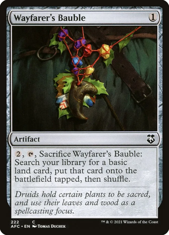 2021 Forgotten Realms Commander Wayfarer's Bauble #222 common card image