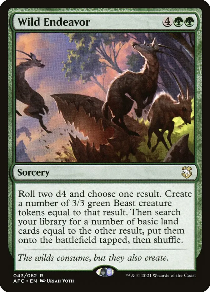 2021 Forgotten Realms Commander Wild Endeavor #43 rare card image