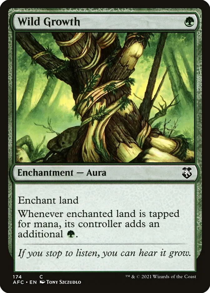 2021 Forgotten Realms Commander Wild Growth common #174 common card image