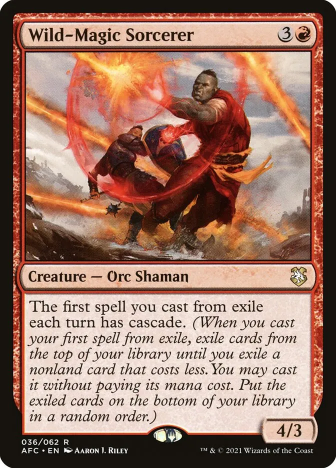 2021 Forgotten Realms Commander Wild-Magic Sorcerer #36 rare card image