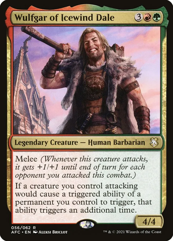 2021 Forgotten Realms Commander Wulfgar of Icewind Dale #56 rare card image