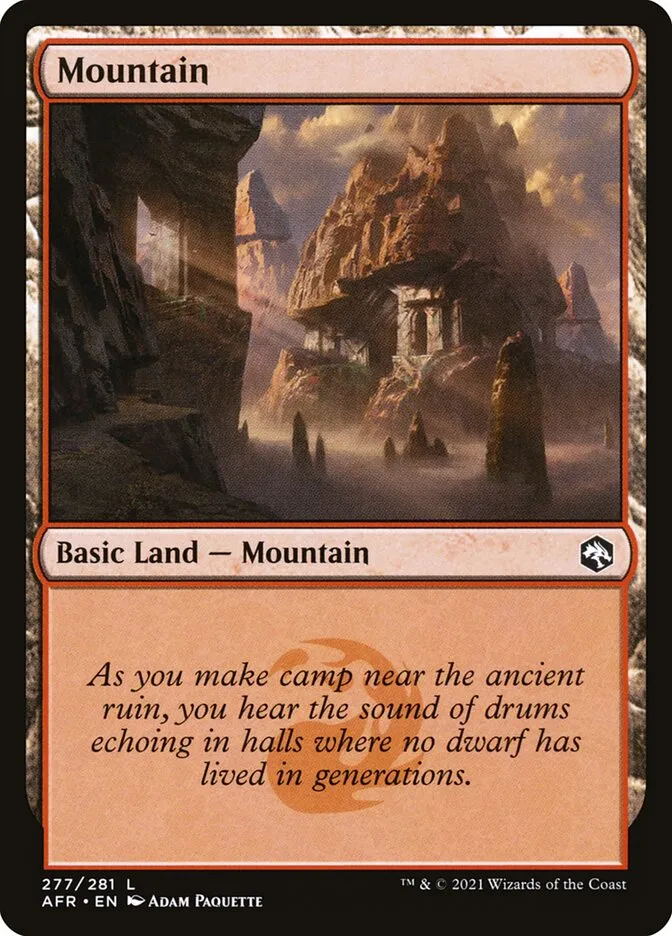 2021 Adventures in the Forgotten Realms Mountain #277 common card image